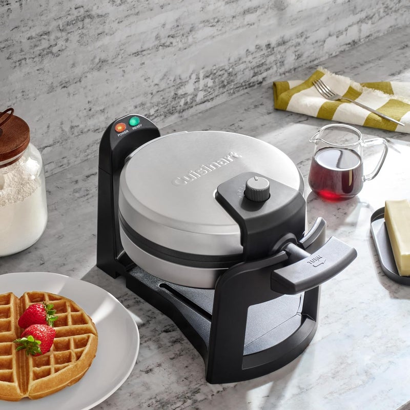 Cuisinart صانعة الوافل البلجيكية القابلة للتقليب، أسود/فضي، بسماكة 1 بوصة، WAF-F30NAS - Image 4